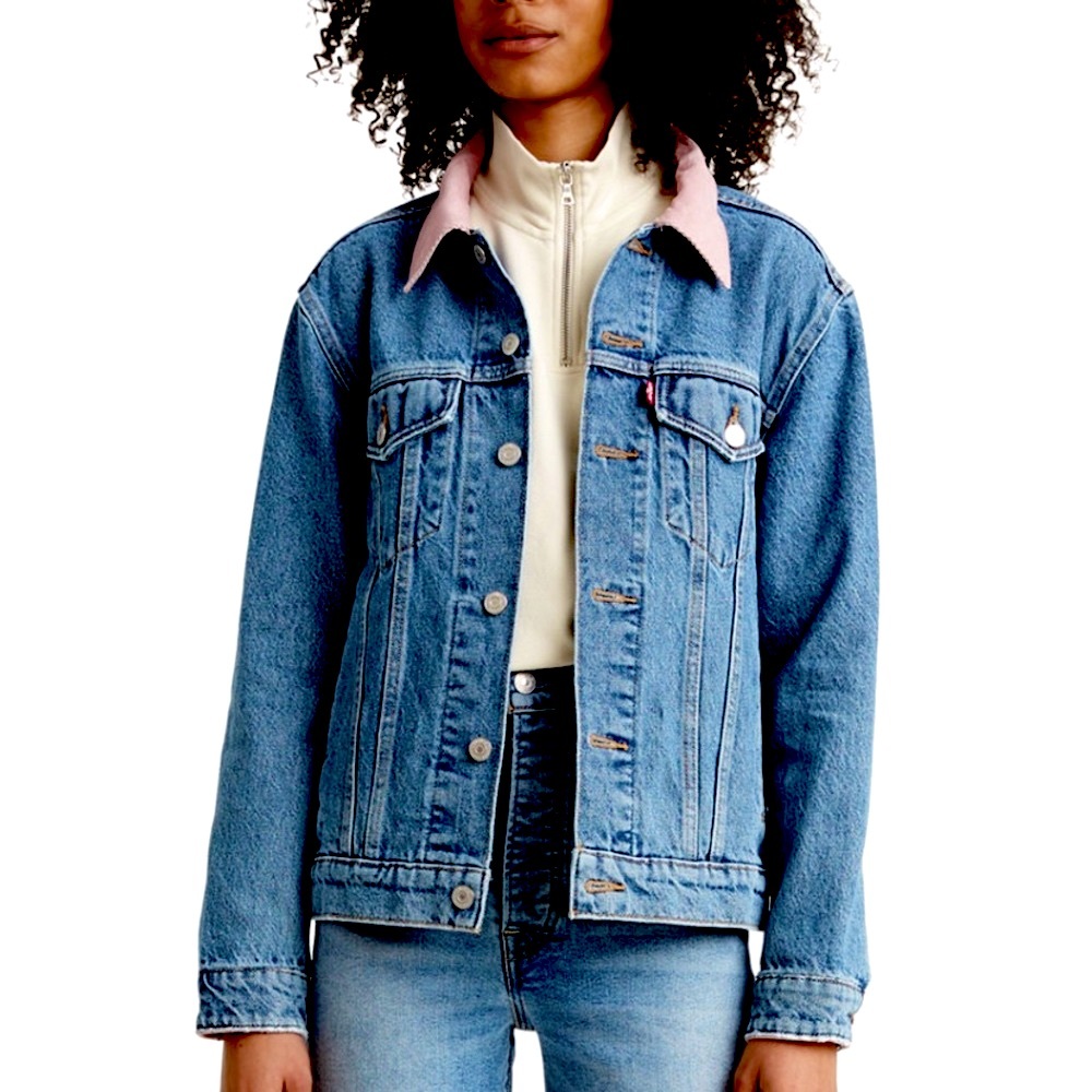 Levi’s ex boyfriend trucker Corduroy Collar jacket